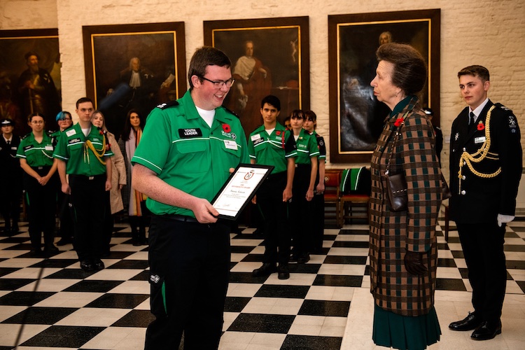 Sovereign's Award for St John Ambulance (NI) volunteer Matthew Robinson